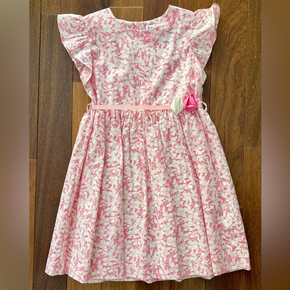 Rachel Riley Pink and White Floral Dress